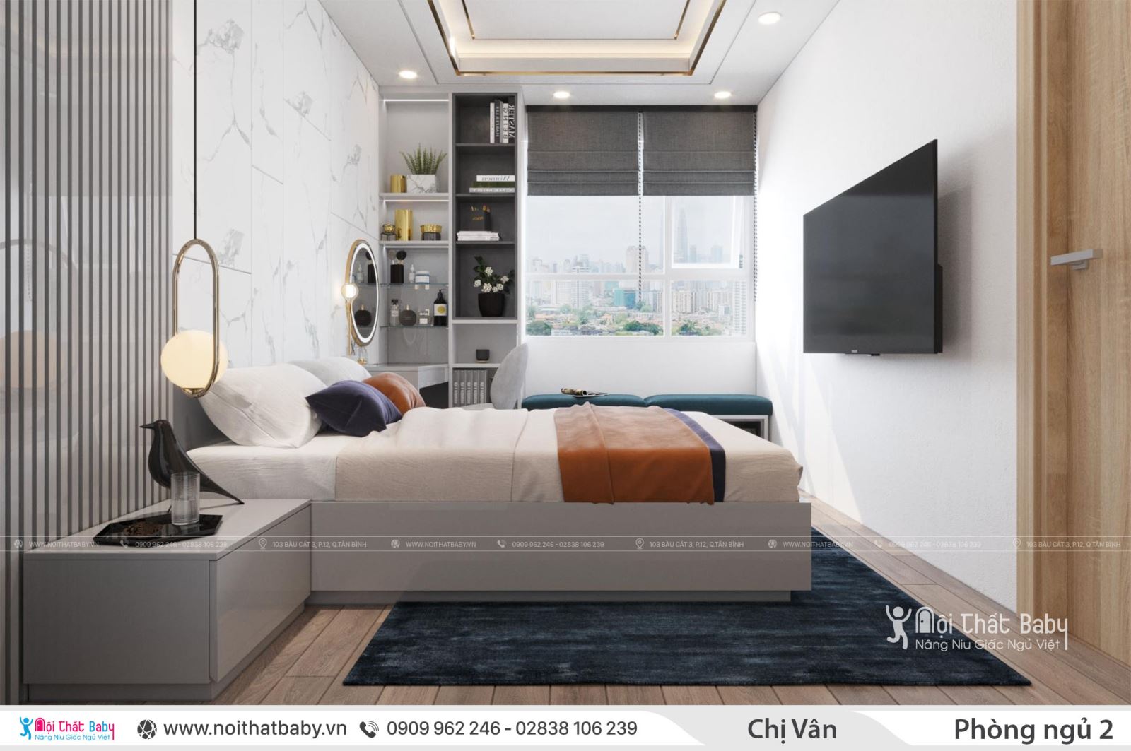 Thiết kế nội thất chung cư Celadon City - Chị Vân 